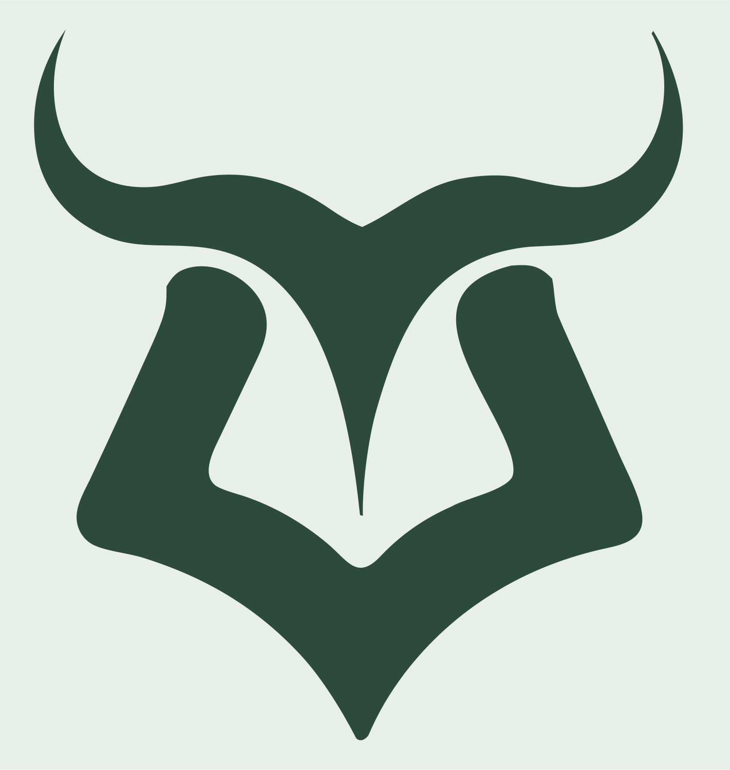 Taurus Face Bold Emblem #e8efe9/#2d4a3e