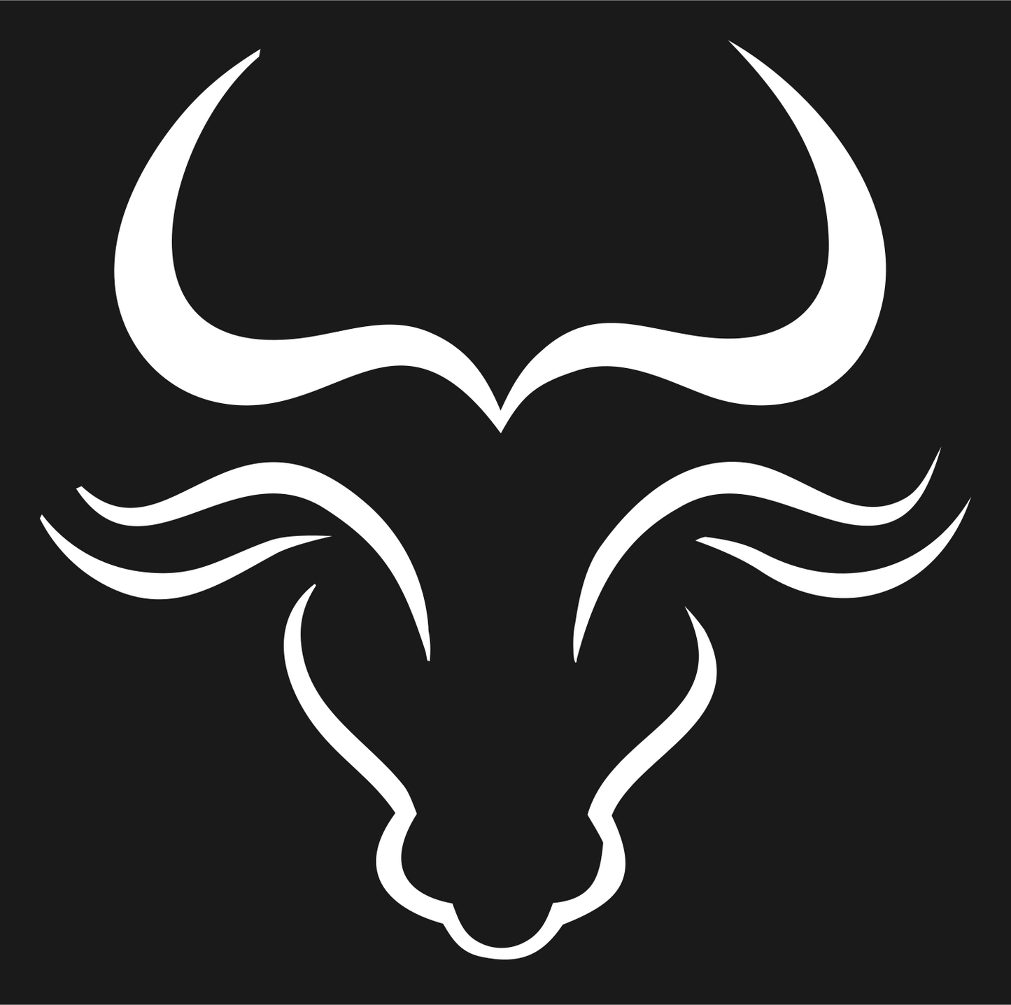 Hand-Drawn Bull Head Mark #1a1a1a/#ffffff