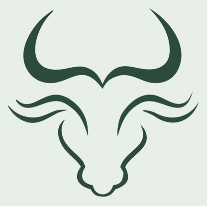 Hand-Drawn Bull Head Mark #e8efe9/#2d4a3e