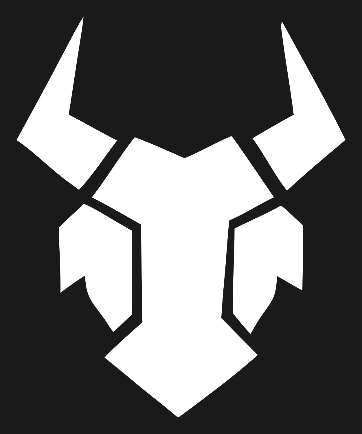 Fragmented Bull Head Logo #1a1a1a/#ffffff