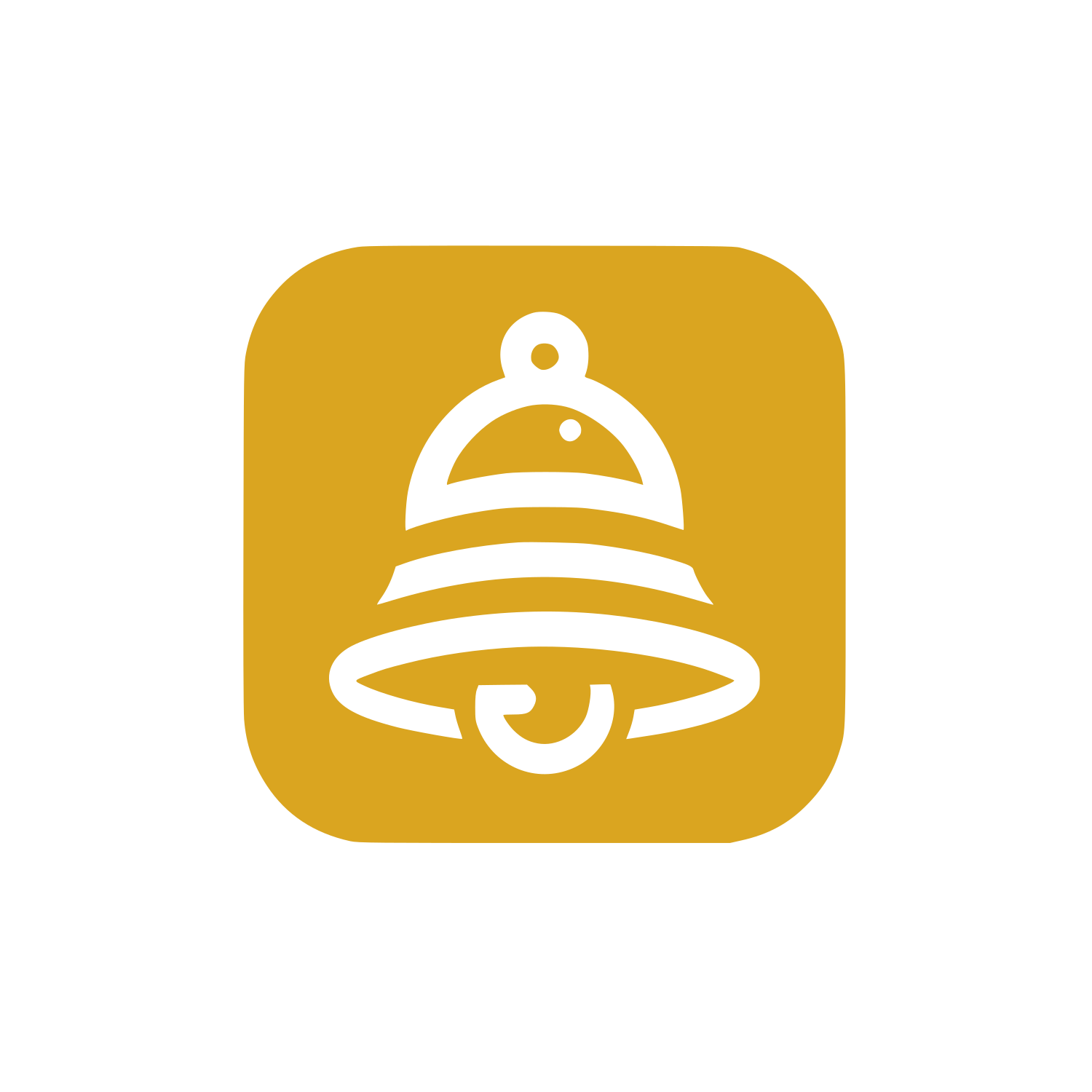 Service Bell Logo #DAA520