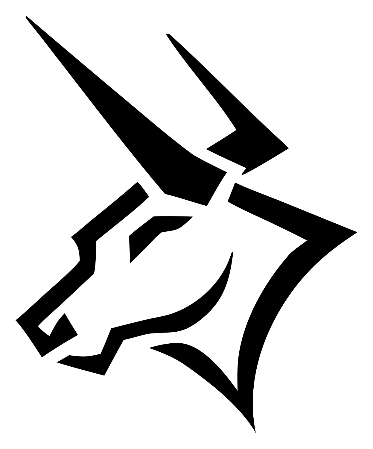Angular Bull Profile Badge #ffffff/#000000