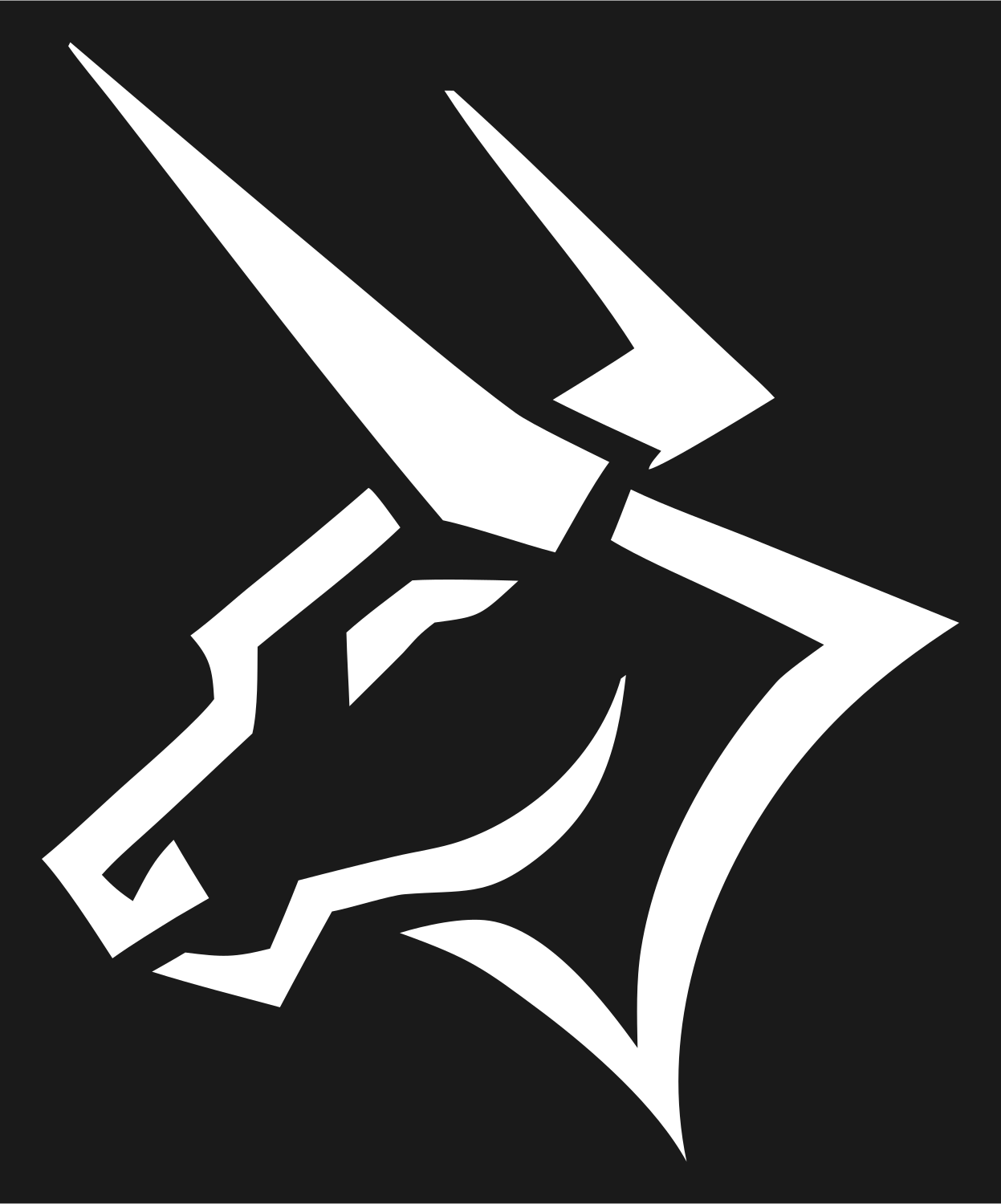 Angular Bull Profile Badge #1a1a1a/#ffffff