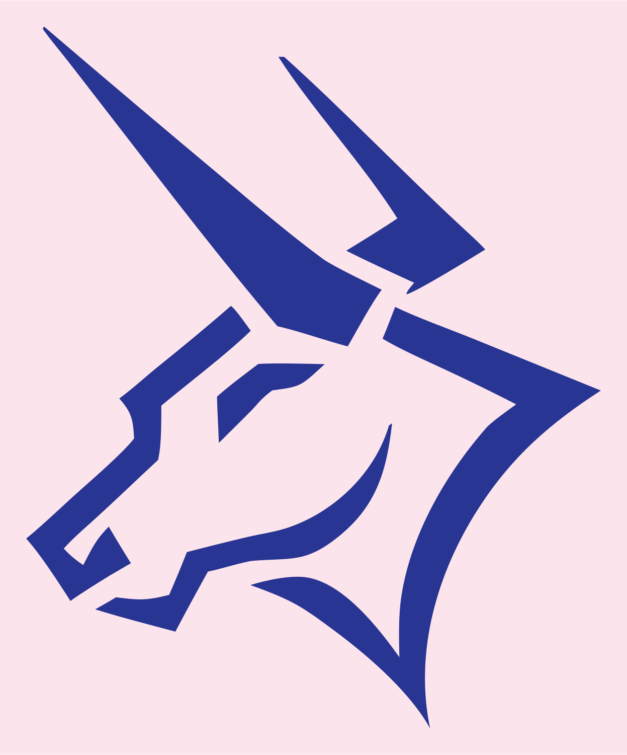 Angular Bull Profile Badge #fce4ec/#283593