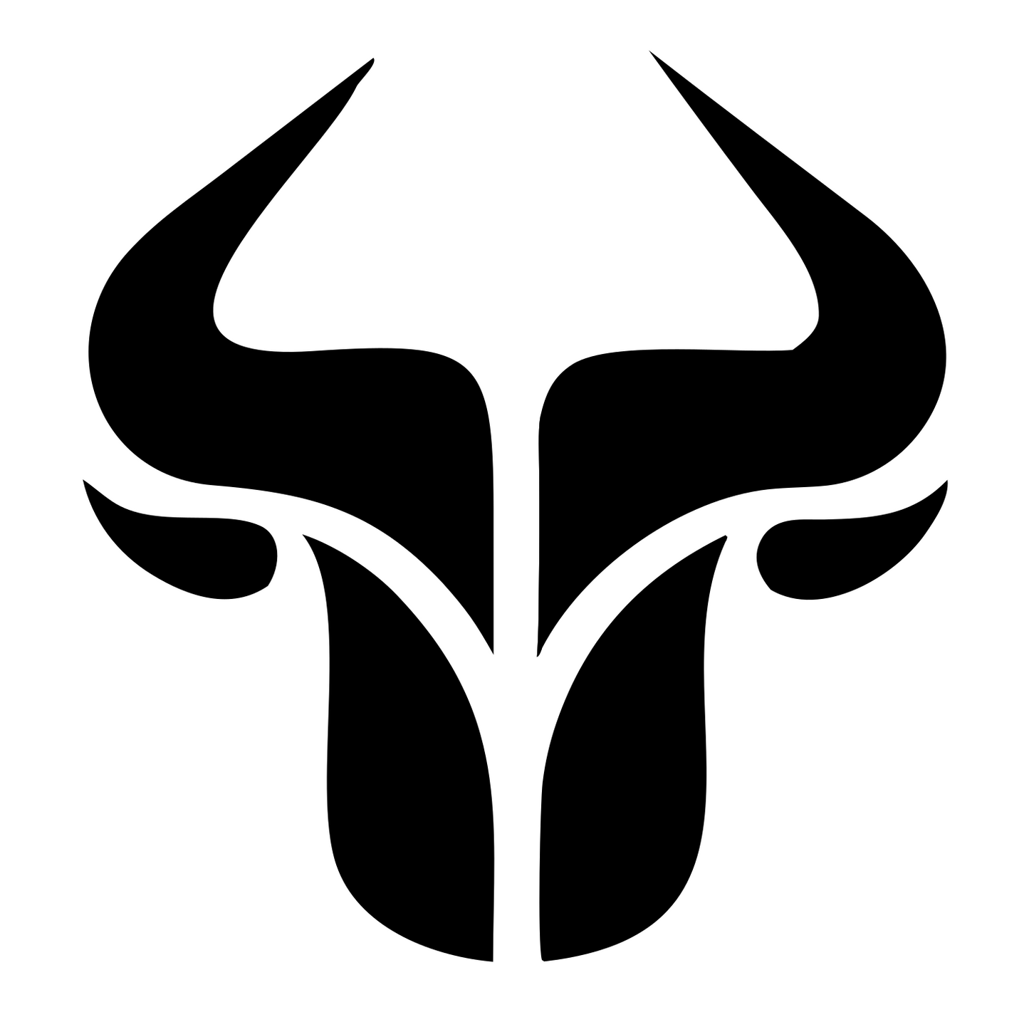 Bold Bull Skull Emblem #ffffff/#000000