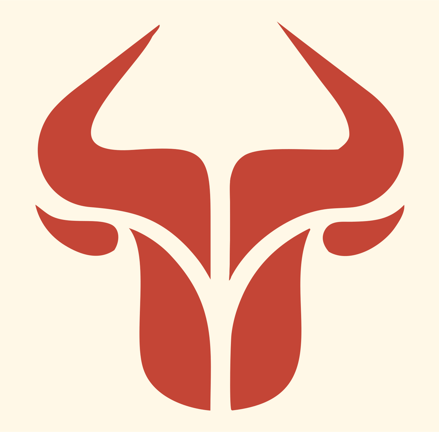 Bold Bull Skull Emblem #fff8e7/#c44536