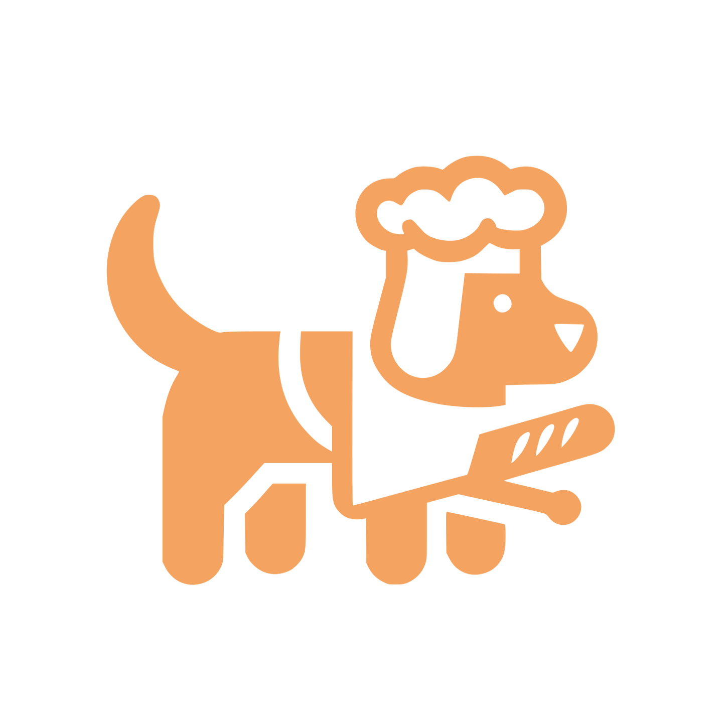 Chef Dog Bread Logo #F4A460