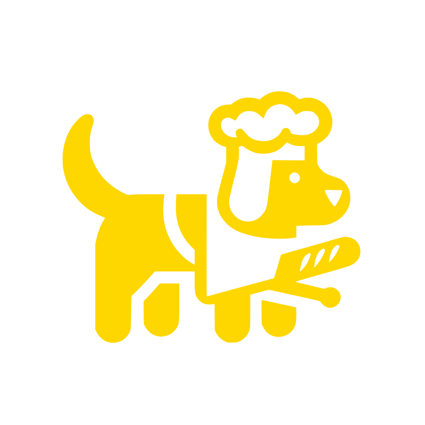 Chef Dog Bread Logo #FFD700