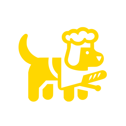 Chef Dog Bread Logo #FFD700
