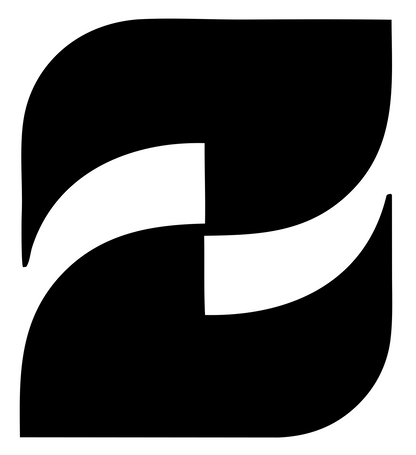 Bold Twin Leaves Gemini Icon #ffffff/#000000