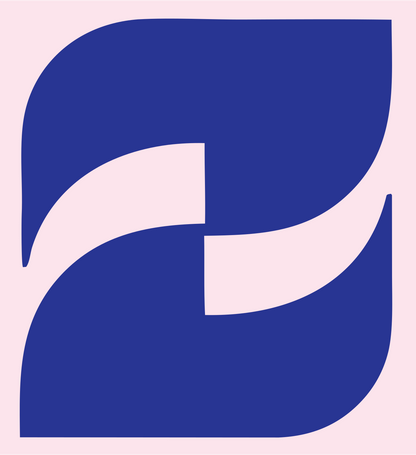 Bold Twin Leaves Gemini Icon #fce4ec/#283593
