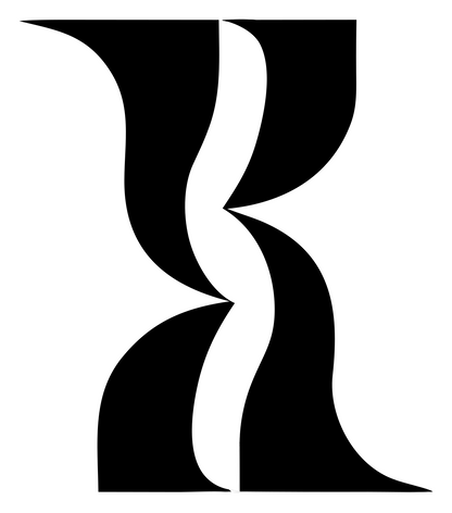 Negative Space Gemini Hourglass Mark #ffffff/#000000