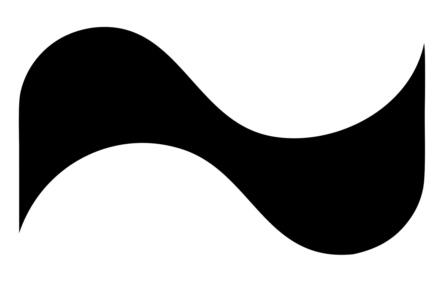 Bold S-Curve Gemini Mark #ffffff/#000000