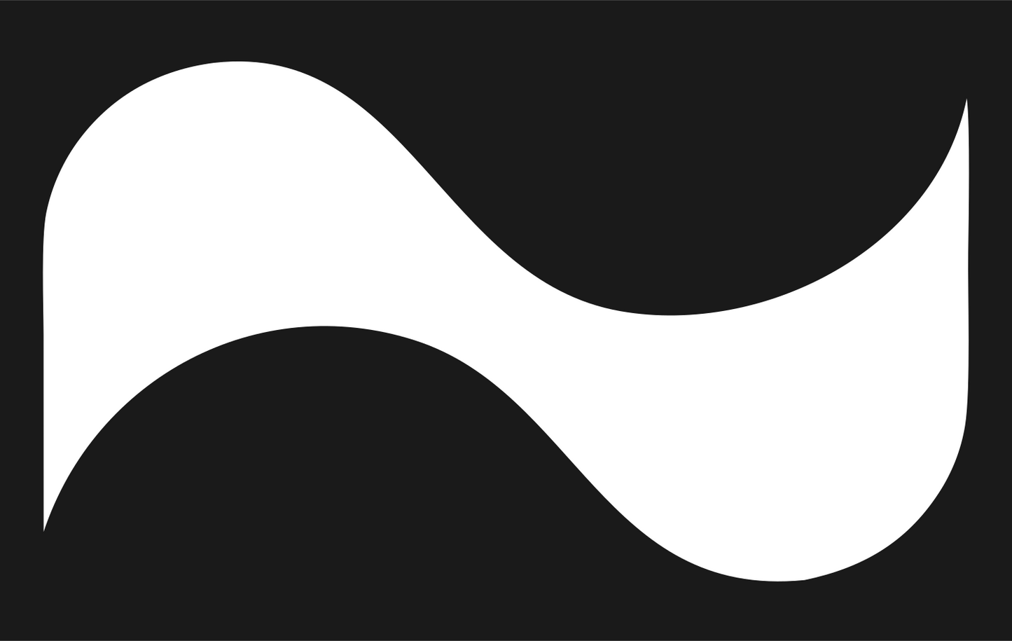 Bold S-Curve Gemini Mark #1a1a1a/#ffffff