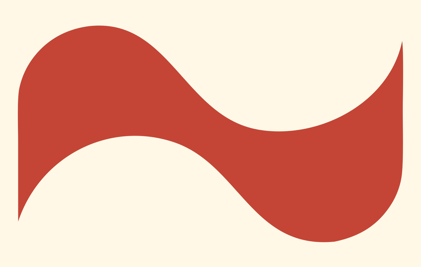 Bold S-Curve Gemini Mark #fff8e7/#c44536