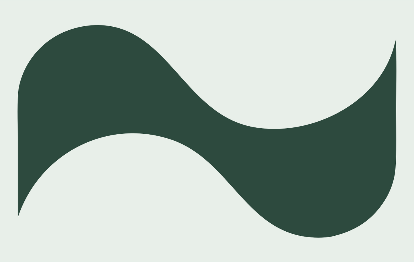 Bold S-Curve Gemini Mark #e8efe9/#2d4a3e