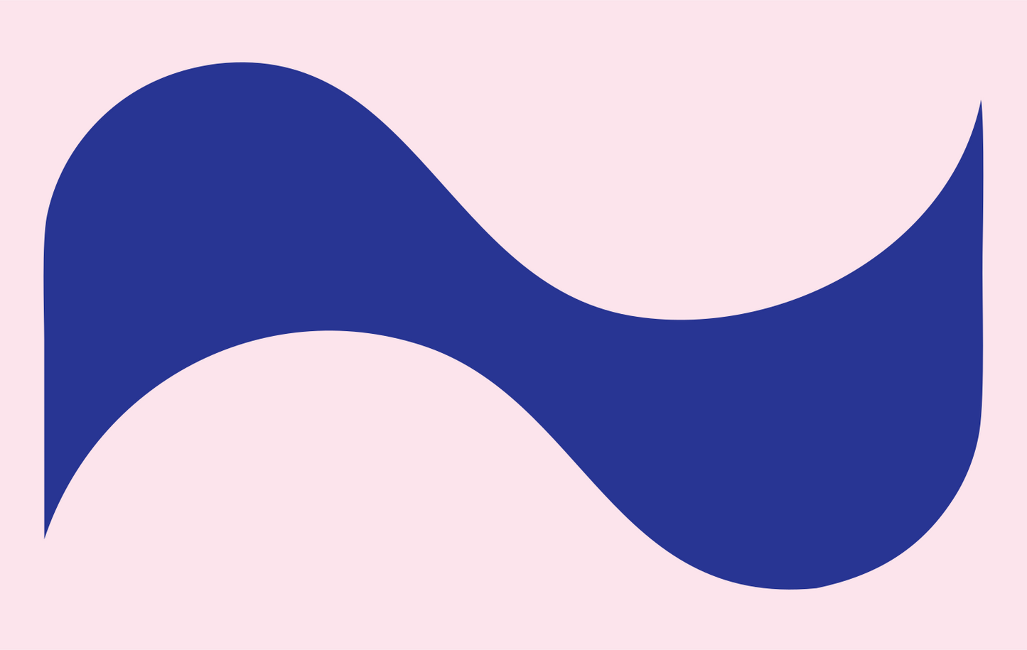 Bold S-Curve Gemini Mark #fce4ec/#283593