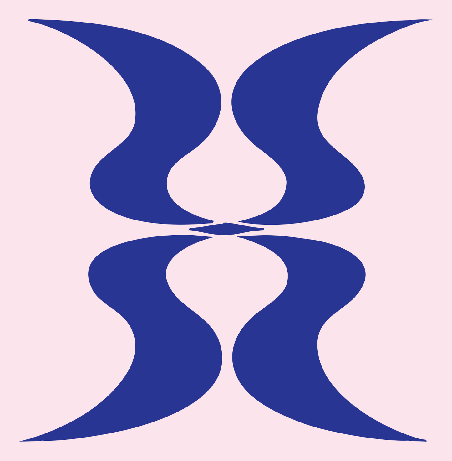 Symmetrical Hourglass Gemini Icon #fce4ec/#283593