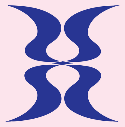 Symmetrical Hourglass Gemini Icon #fce4ec/#283593