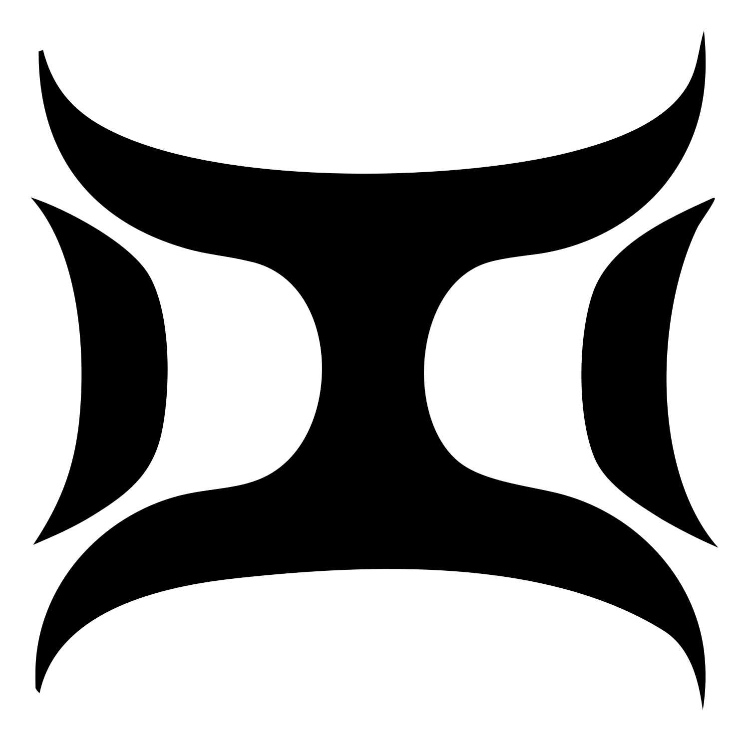 Curved Horns Gemini Mark #ffffff/#000000