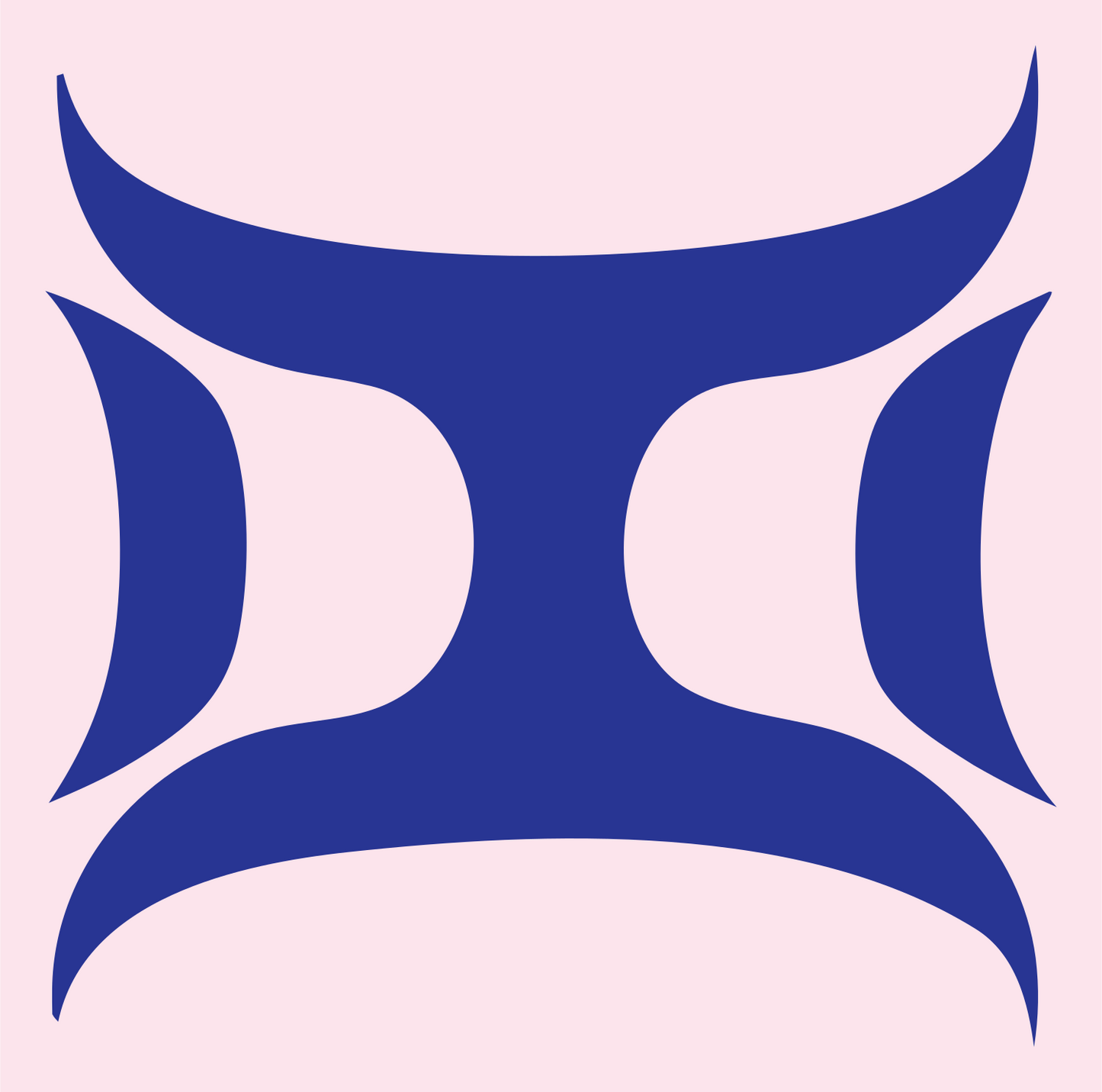 Curved Horns Gemini Mark #fce4ec/#283593