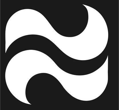 Bold Wave Pair Gemini Logo #1a1a1a/#ffffff