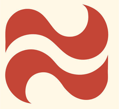 Bold Wave Pair Gemini Logo #fff8e7/#c44536