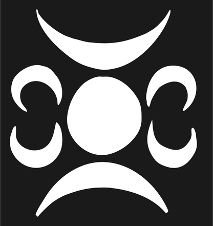 Crescent Circle Gemini Badge #1a1a1a/#ffffff