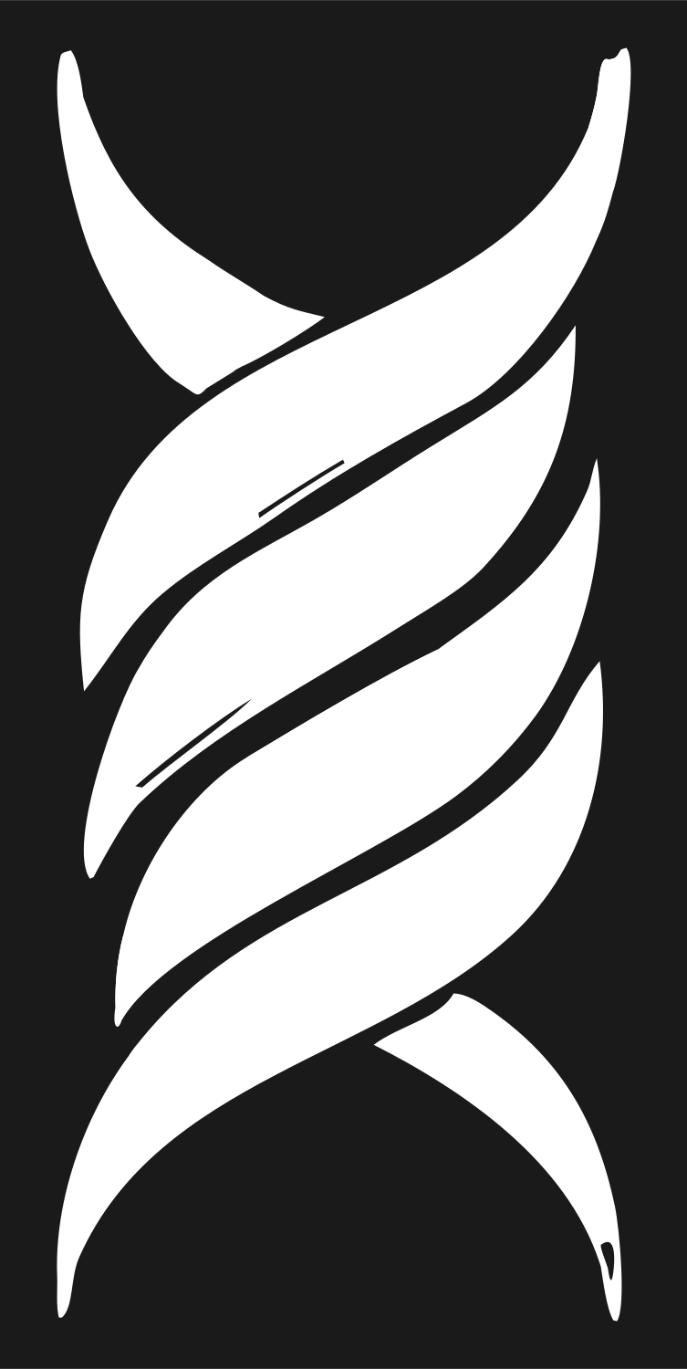 Hand-Drawn Twist Gemini Emblem #1a1a1a/#ffffff