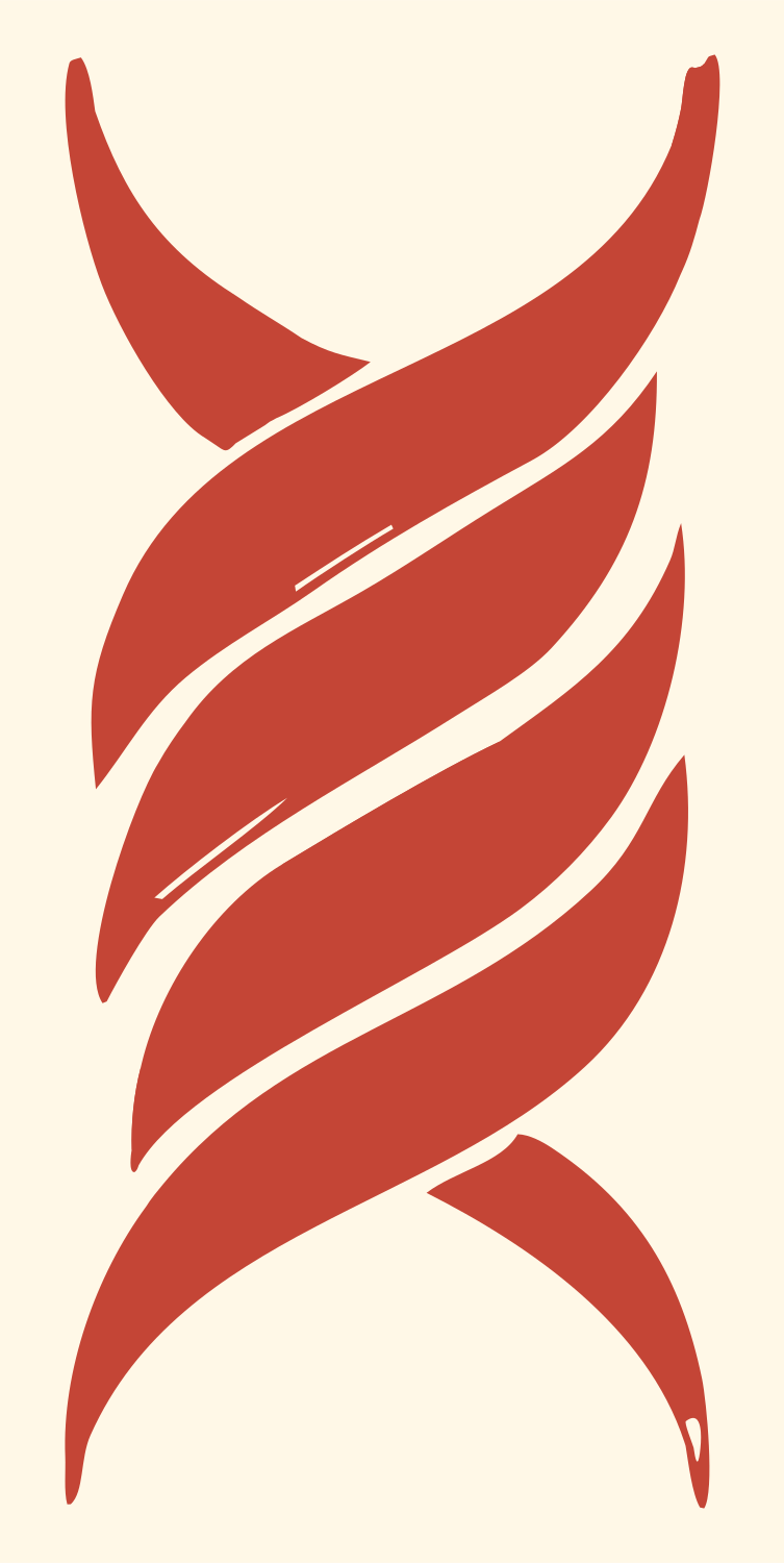 Hand-Drawn Twist Gemini Emblem #fff8e7/#c44536