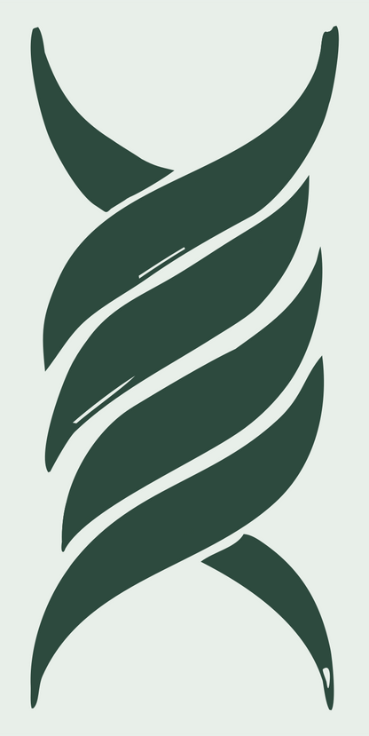 Hand-Drawn Twist Gemini Emblem #e8efe9/#2d4a3e