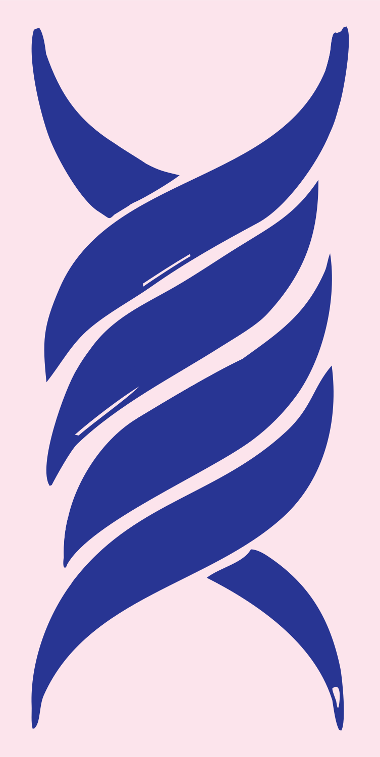 Hand-Drawn Twist Gemini Emblem #fce4ec/#283593