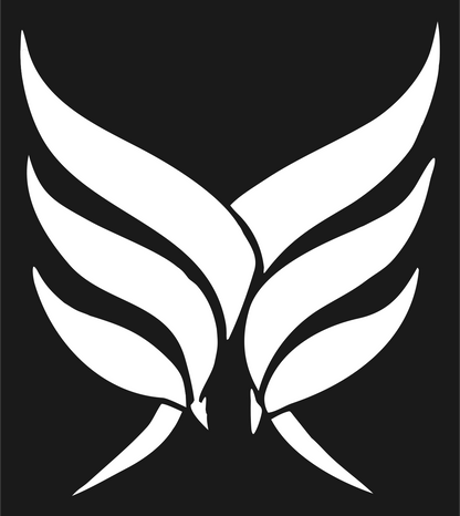 Hand-Drawn Wings Gemini Mark #1a1a1a/#ffffff