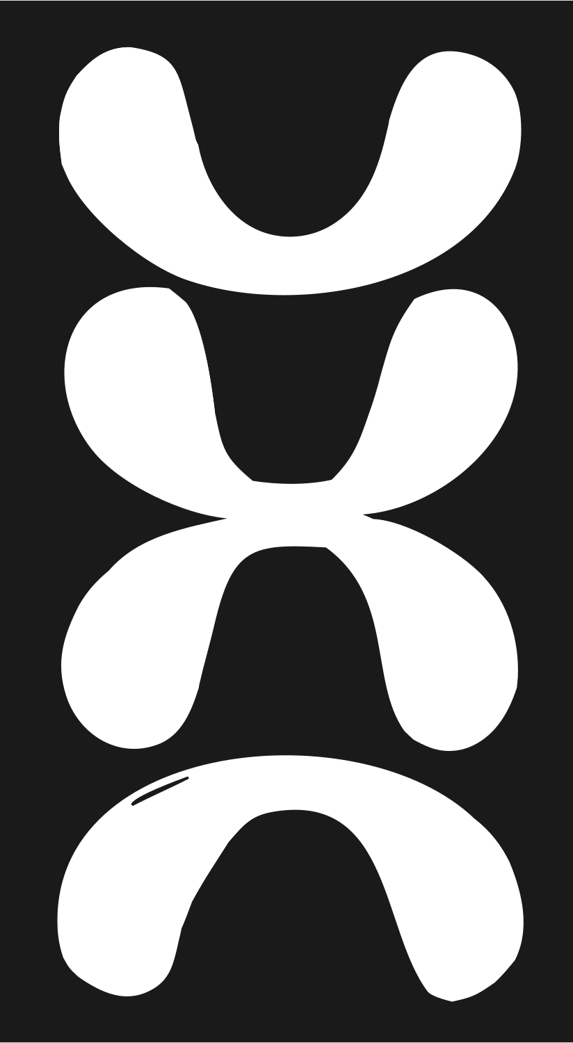 Hand-Drawn Stacked Arches Gemini Logo #1a1a1a/#ffffff