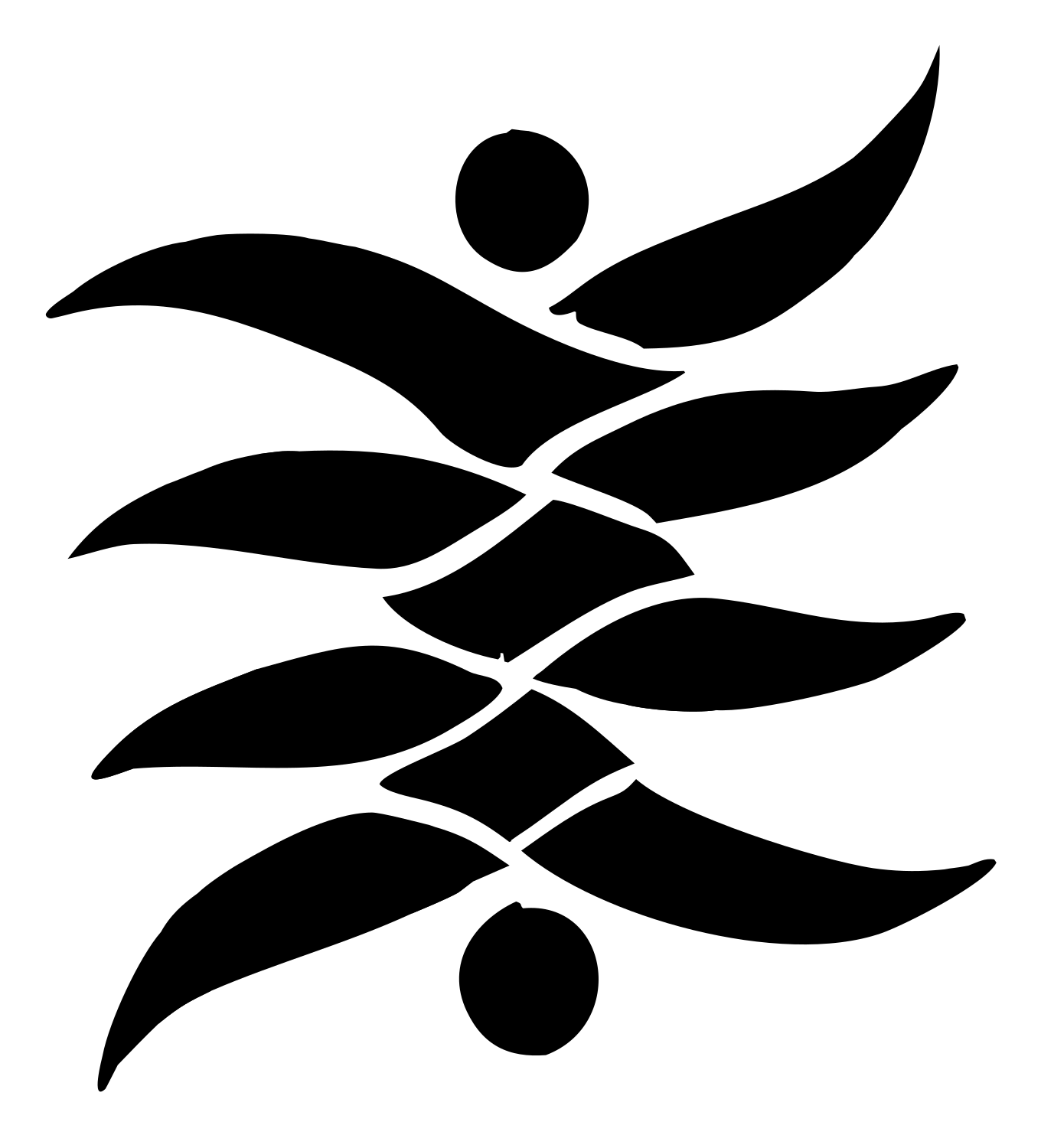 Hand-Drawn Branch Gemini Emblem #ffffff/#000000