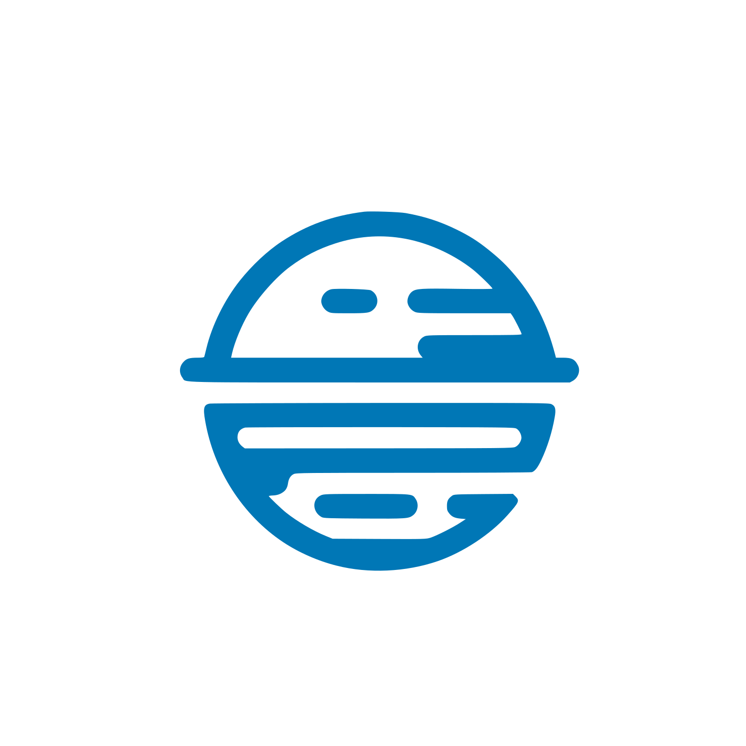 Globe Minimalist Logo #0077B6