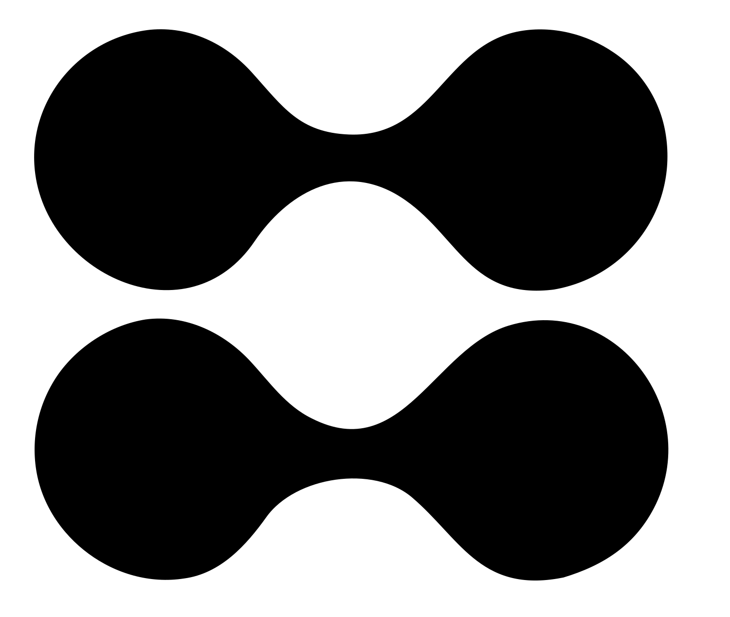 Double Dumbbell Gemini Icon #ffffff/#000000