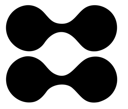 Double Dumbbell Gemini Icon #ffffff/#000000