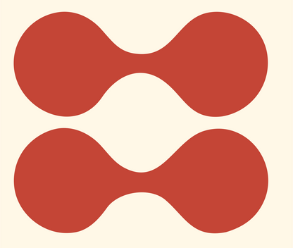 Double Dumbbell Gemini Icon #fff8e7/#c44536