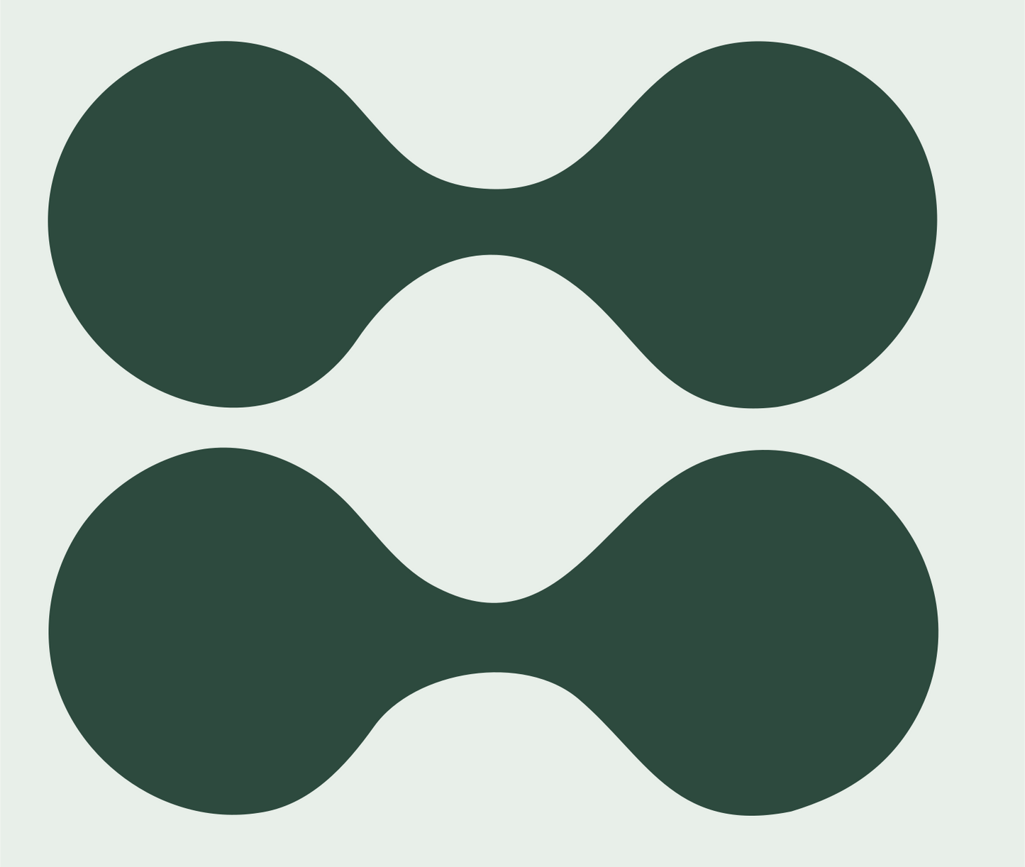 Double Dumbbell Gemini Icon #e8efe9/#2d4a3e