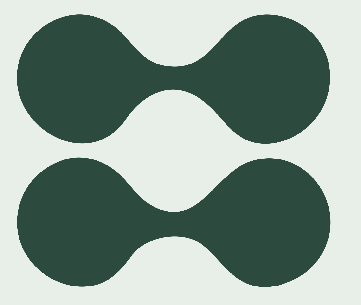 Double Dumbbell Gemini Icon #e8efe9/#2d4a3e