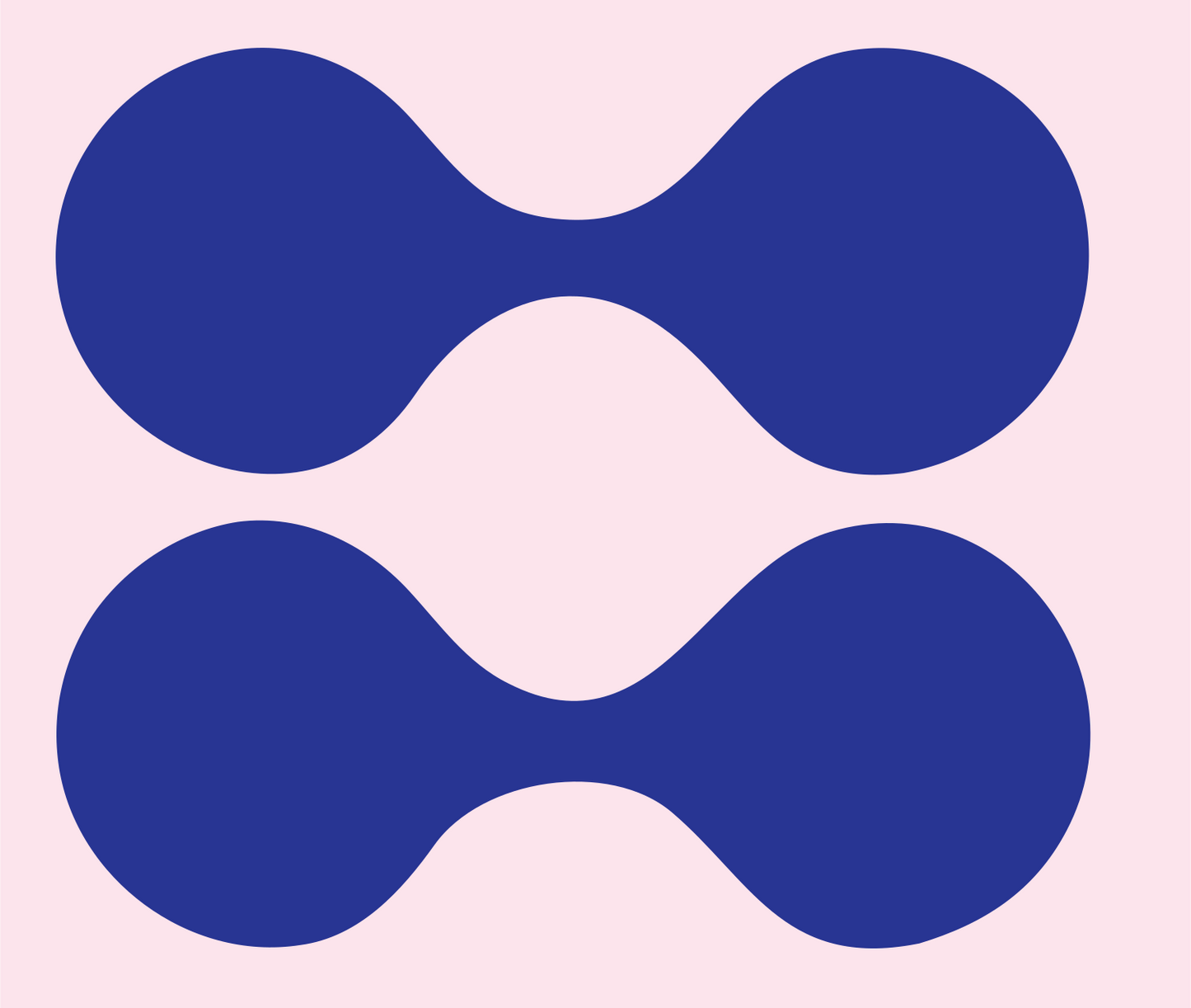 Double Dumbbell Gemini Icon #fce4ec/#283593