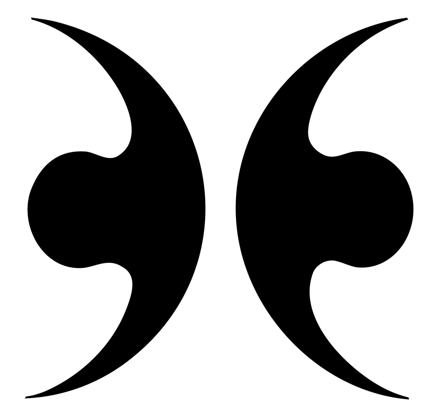 Mirrored Crescent Dumbbell Gemini Mark #ffffff/#000000