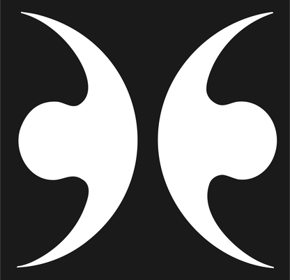 Mirrored Crescent Dumbbell Gemini Mark #1a1a1a/#ffffff