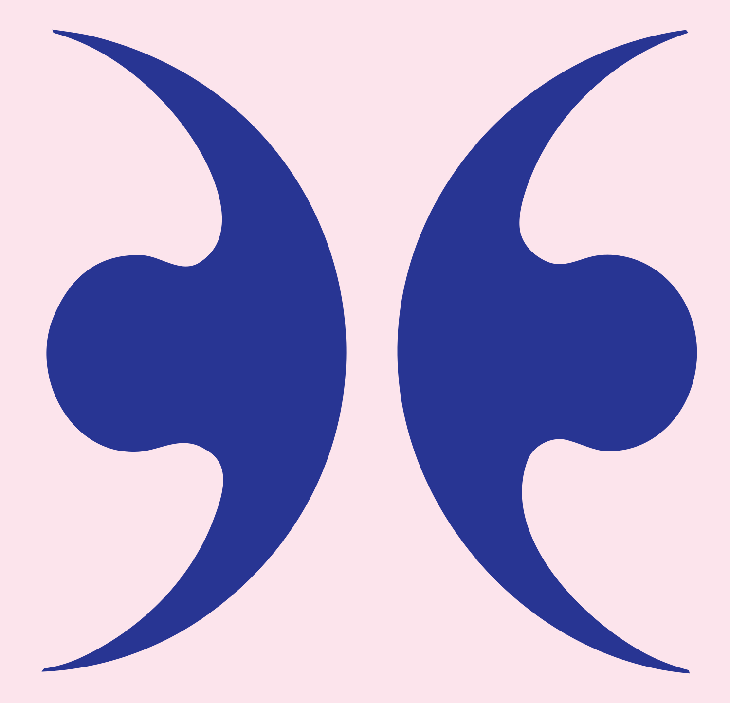 Mirrored Crescent Dumbbell Gemini Mark #fce4ec/#283593