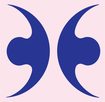 Mirrored Crescent Dumbbell Gemini Mark #fce4ec/#283593