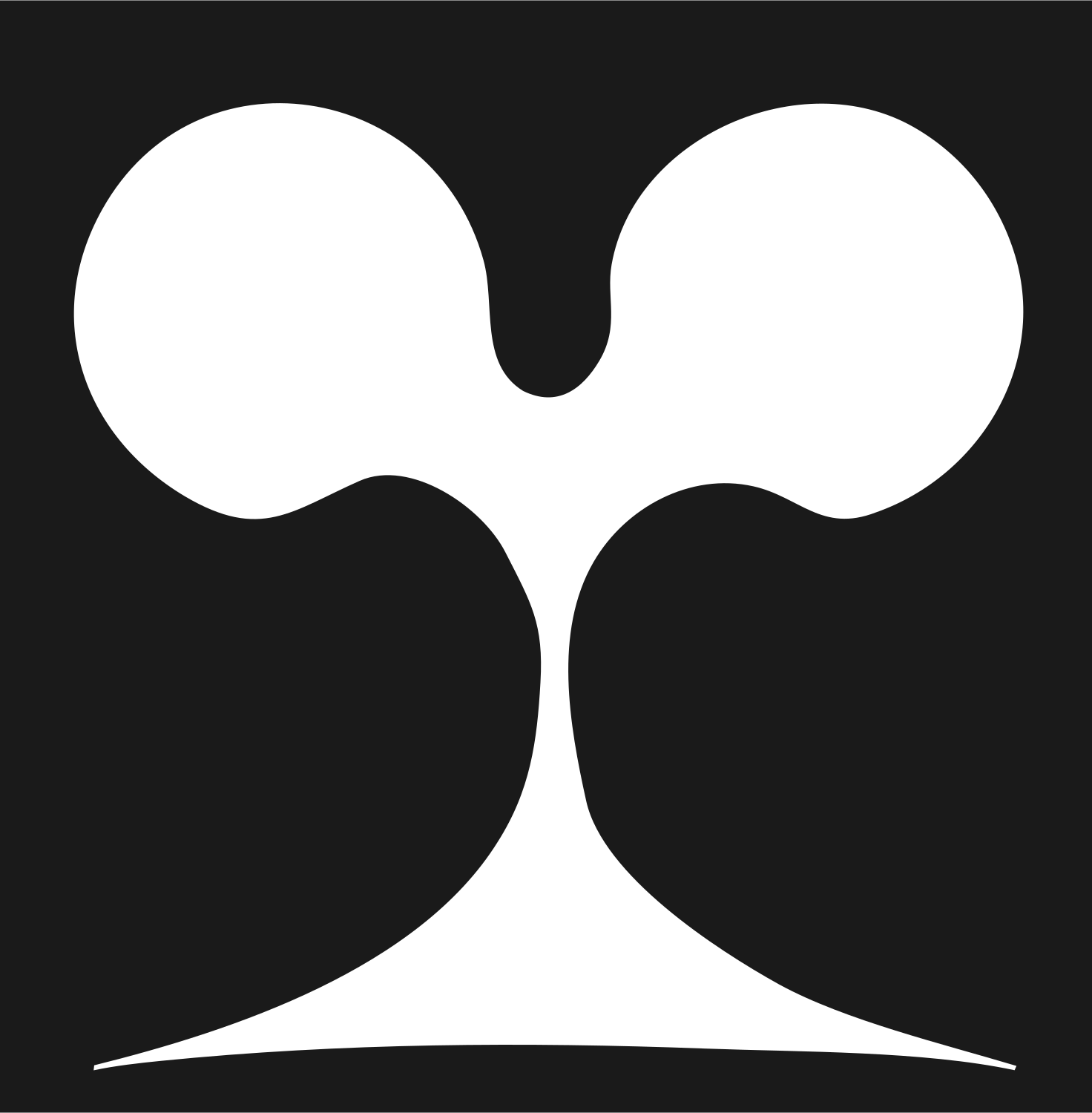 Twin Canopy Tree Gemini Logo #1a1a1a/#ffffff