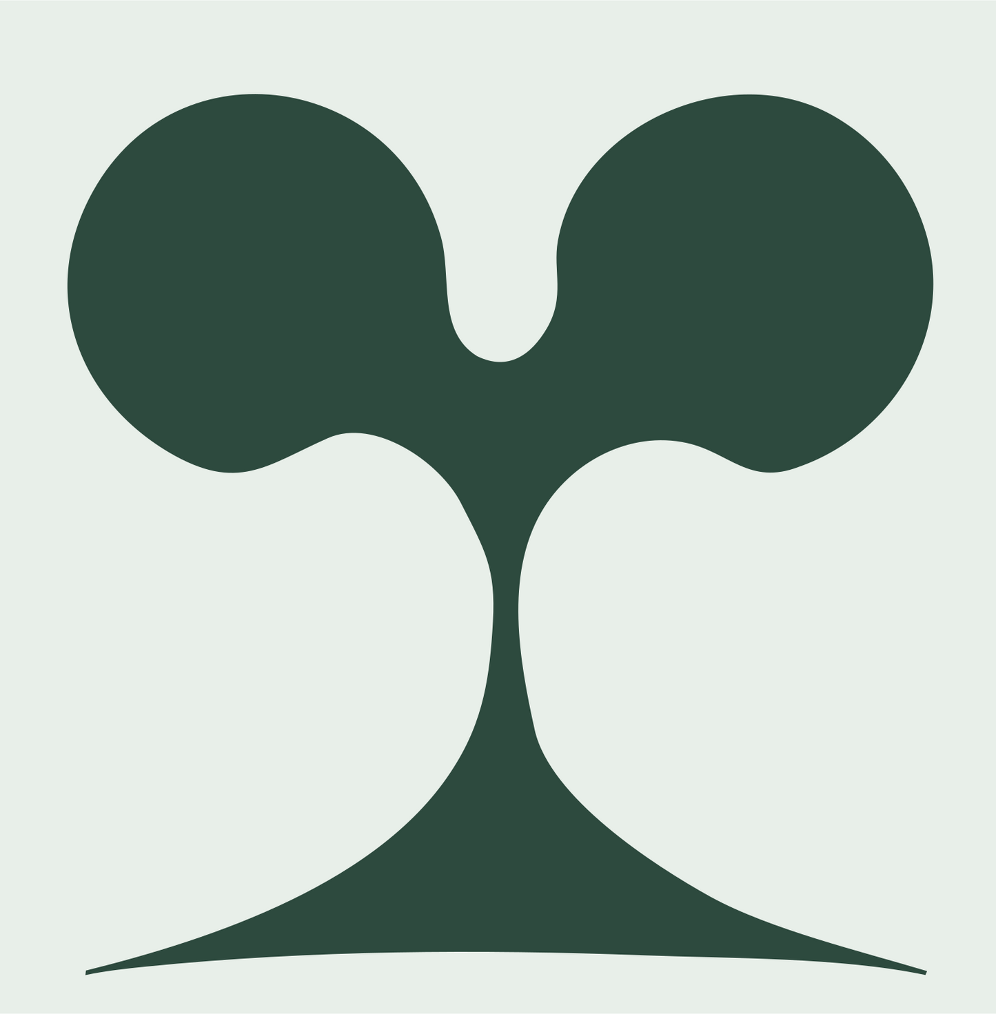 Twin Canopy Tree Gemini Logo #e8efe9/#2d4a3e