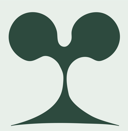 Twin Canopy Tree Gemini Logo #e8efe9/#2d4a3e
