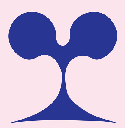 Twin Canopy Tree Gemini Logo #fce4ec/#283593